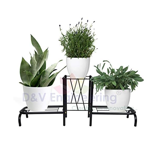 D&V ENGINEERING - Creative in innovation Metal Pot Stand, Black, 85cm-Wide,33cm-Height , 1 Piece - Image 6