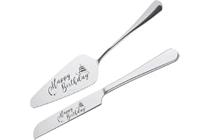 Birthday Cake Server and Knife Set Grandma Grandpa Birthday Gifts from Granddaughter Grandson Cake Cutting Set Mom Dad Christ