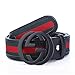Godisdesigner Men's Big G Buckle Classic Green / Red / Green Leather Belt (100cm/39.3inch (31-33), Black Black)