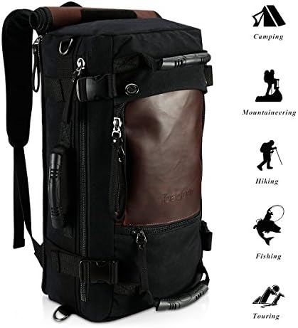 ibagbar Hiking backpack Canvas Backpack Laptop Backpack Rucksacks Large Suitcase Duffle Bag Camping Rucksack Travel Backpack
