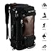 ibagbar Canvas Backpack Travel Bag Hiking Bag Camping Bag Rucksack Black Large