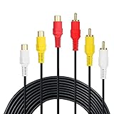 RCA Extension Cable(3FT) - Premium Gold Plated 3 RCA Male to 3 RCA Female Audio Video Extension Cable 3RCA Male to Female Audio Composite Extension Video Cable DVD CD AV TV