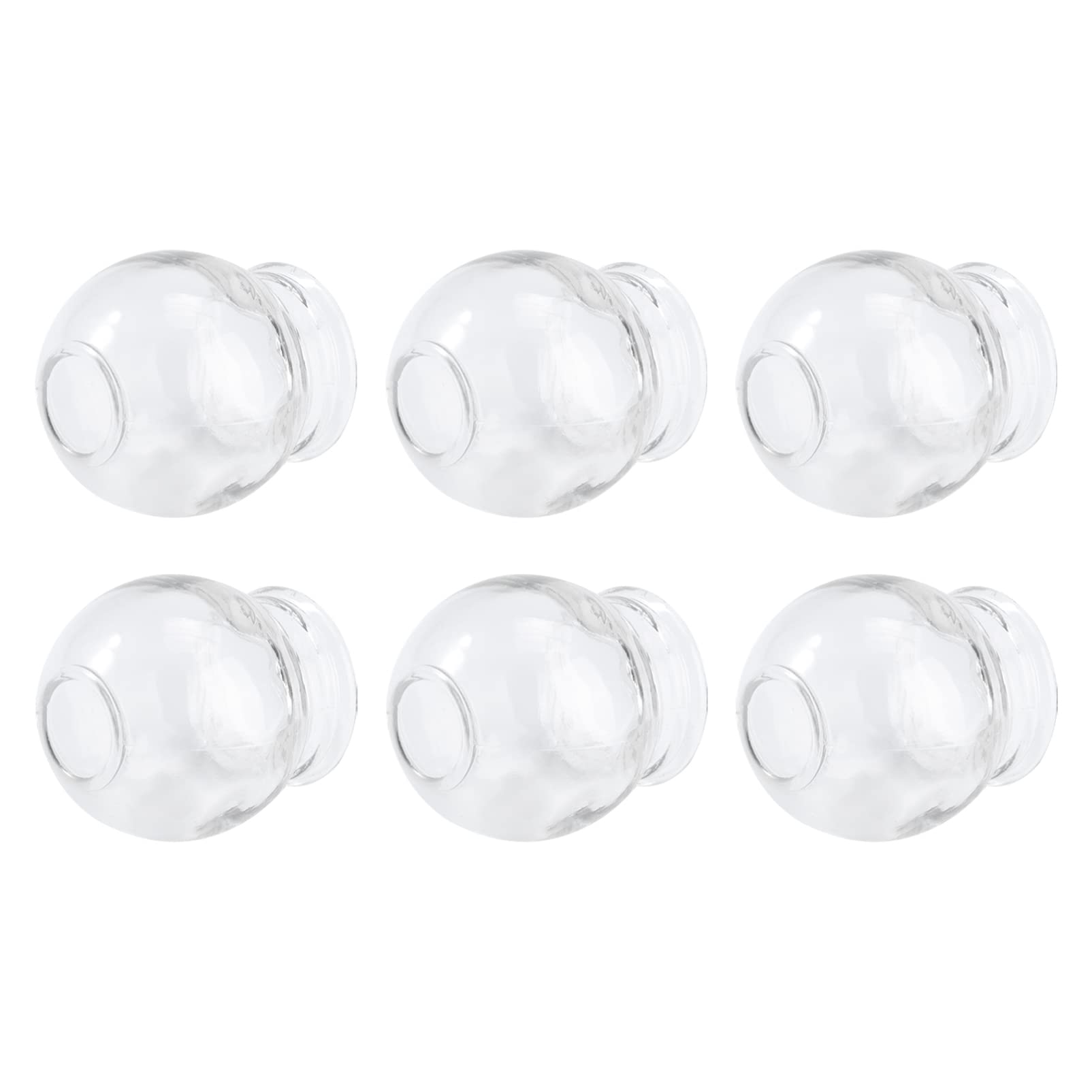 Hemoton Glass Cupping Therapy Set 6Pcs 2.75In Fire Cups for Massage and Suction to Enhance Blood Circulation and Muscle Recovery