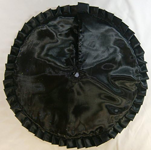 Small Christmas - Halloween Tapered / Pencil Tree Skirt, 32" Sparkly Black