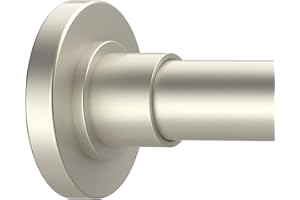 GXOACKJ Brushed Nickel Shower Curtain Rods - 31-80 Inch Spring Tension Shower Rods for Bathroom, Adjustable, No Drilling, No Rust, Stainless Steel