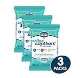 Wet Wipes for Face, Nose, Hands and Eyes, Allergy Relief, Pack of 3 Menthol Scent by Saline Soothers, Moisturizing Tissue, Boogie Wipe, 60 Wet Wipes
