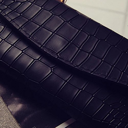 satyam kraft women designer long zipper wallet black/brown