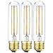 T10 Led Bulb,Dimmable 6W Led Tubular Bulbs, 60 Watt Incandescent Bulb Equivalent, 3000K Soft White, Clear Glass, E26 Base Lamp Bulb, for Cabinet Display Cabinet etc,3 Pack.