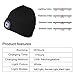 PRAVETTE Upgraded LED Lighted Beanie Hat,USB Rechargeable Hands Free Headlamp Cap,Unisex Winter Warmer Knit Hat with Light for Men,Women (Red)