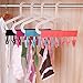 TamBee Travel Hangers Foldable for Suitcase Clothespin Travel Portable Folding Clothes Drying Hanger with 6 Clips Pack of 3 (Black, Red, Rose red)