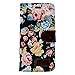 iPhone 6S Plus Case, [5.5 inch]Towallmark Magnetic Wallet Flip With Card Slots Floral Leather Case