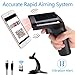 Tera Wireless Barcode Scanner [Premium Version] 1D 2D QR Code Scanner Handheld Bar Code Reader Vibration Alert Support Multi-Language with Stand for Digital Printed Barcodes