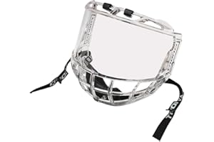 TronX S980 Junior Kids Hockey Clear Full Face Shield Visor Helmet Combo Certified Anti-Scratch/Anti-Fog