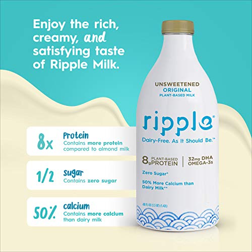 Ripple Foods Original Unsweetened Nutritious Pea Milk, 48 oz Pricepulse