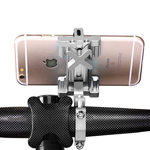 SpoLite Universal Premium Bike Phone Mount for Motorcycle-Bike Handlebars, Adjustable, Fits iPhone X, 8 | 8 Plus, 7 | 7 Plus,iPhone 6s | 6s Plus, Galaxy S7,S6,S5,Holds Phones Up To 3.94" Wide - Thumbnail 2