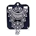 Zhenhui Boho Necklace Earring Set - Silver Long Bohemia Statement Tribal Turkish Women Jewelry Set,Best Gift for Mother's Day(Silver Necklace with Earrings Set)