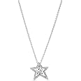 PANDORA Pavé Asymmetric Star Collier Necklace - Sparkling Star Necklace - Great Gift for Women - Sterling Silver & Cubic Zirconia - 17.7", No Gift Box