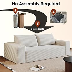 63" Cloud Loveseat Boneless Sofa Couch in a Box, No