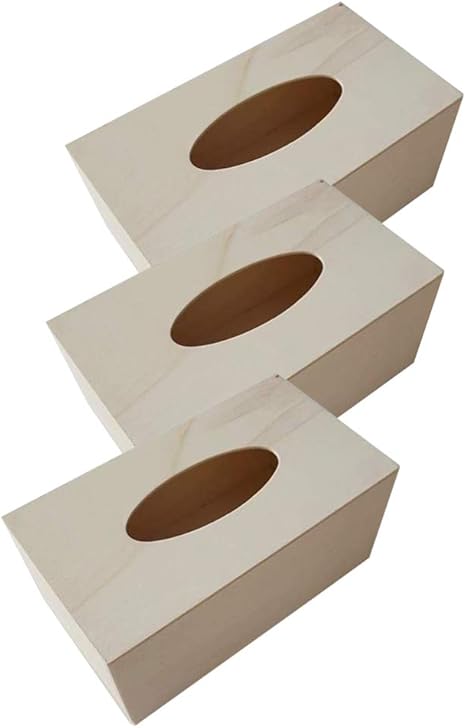 Amazon Heallily 3ピースキッズdiyティッシュボックスホルダー木製ナプキンティッシュカバーボックス手作りティッシュ収納 ホルダーデスクテーブルティッシュオーガナイザー用ホーム ティッシュケース ホルダー オンライン通販