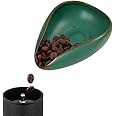 watchget Coffee Beans Dosing Cup Coffee Dosing Tray Ceramic Dosing Vessel Loose Leaf Tea Vessel Single Dose Measuring Tray, Dark Green