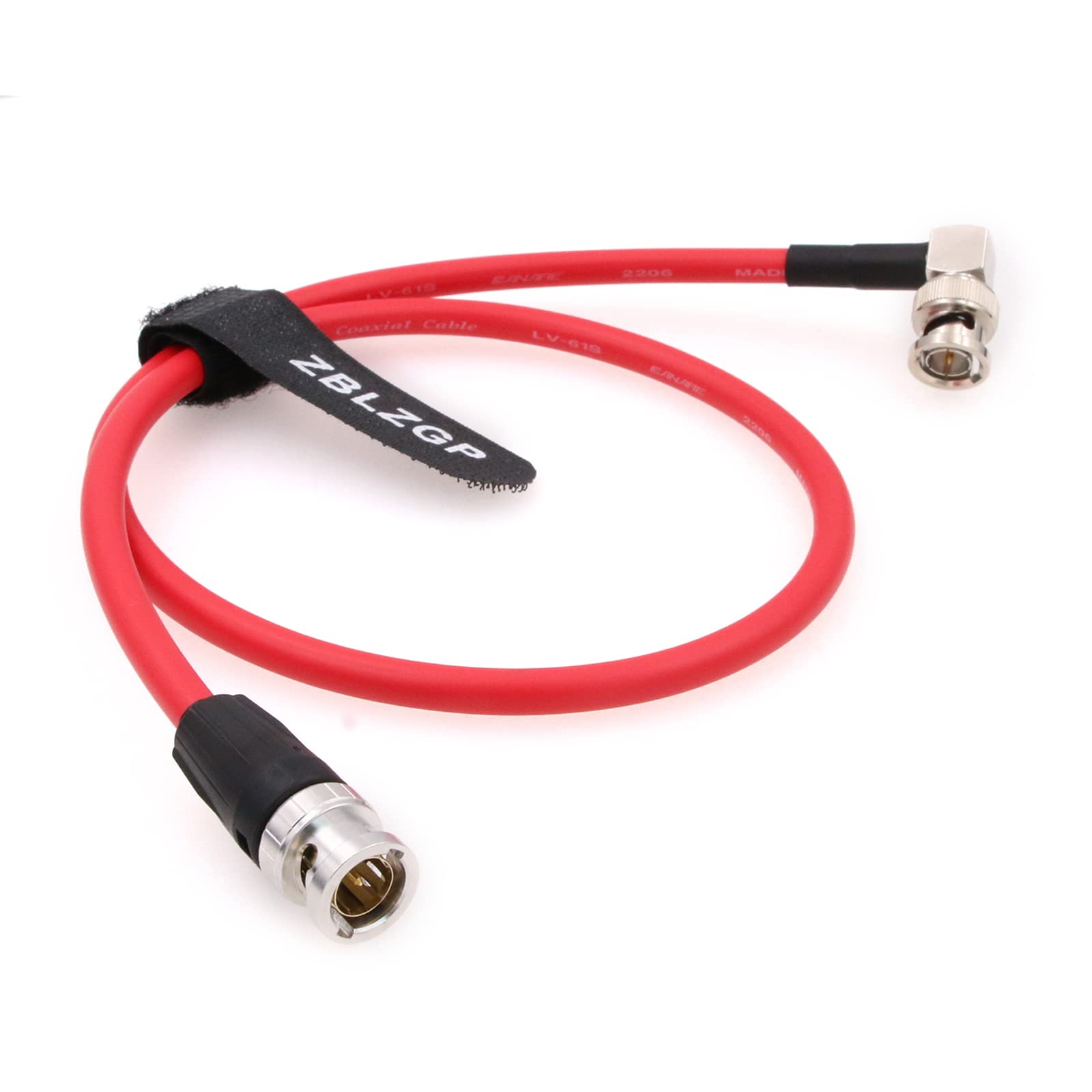 ZBLZGP 12G-SDI LV-61S BNC Male to Right Angle BNC Male 75 ohm Coaxial shielded Cable for 4K Video Camera