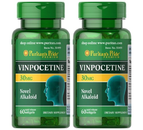 Puritan s Pride 2 Pack of Vinpocetine 30 mg Puritan s Pride Vinpocetine 30 mg-60 Rapid Release Softgels