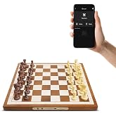 Chessnut Air Electronic Chess Board with AI &mdash; Handcrafted Wooden Board, LED Indicators, Adaptive Difficulty, Full Piece Recognition &mdash; Play Online on Major Chess Platforms