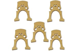 ModouString Cello bridge 4/4 Full Size Solid Maple wood Replacement Cello Parts Compatible with Cello Musical Instrument Accessory 5 pcs