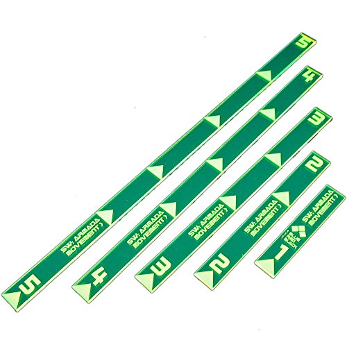 SW: Armada Multi Range Movement Ruler Set, Fluorescent Green (5)