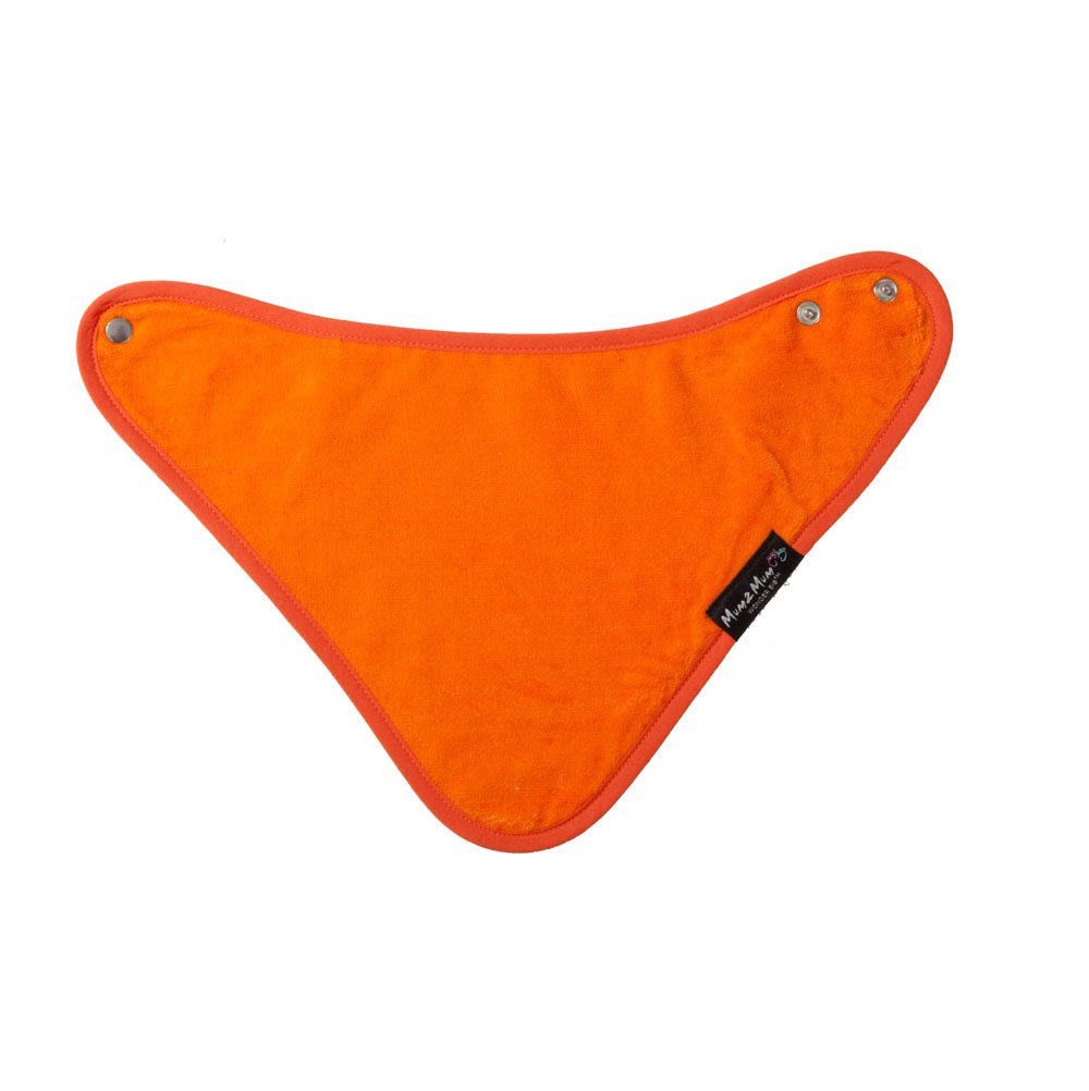 Mum2Mum BANDANA Wonder Bib - ORANGE - Super Absorbent - Protects Against Eczema - 100% Cotton