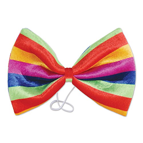 Beistle 60340 Jumbo Rainbow Bow Tie, Multicolor