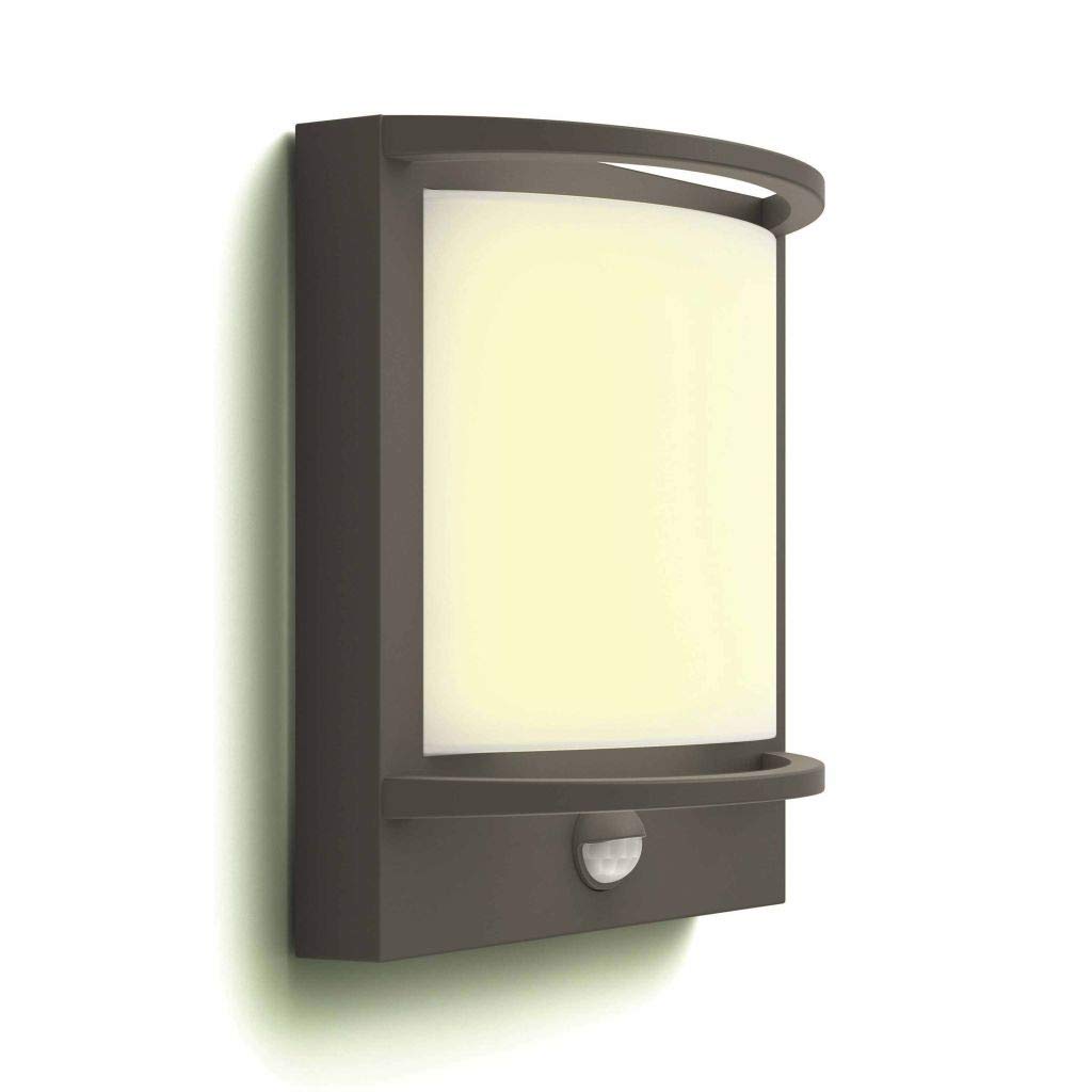 Signify LED Wall Motion Sensor for Outdoor Lighting, Aluminium, Built-in, Anthracite