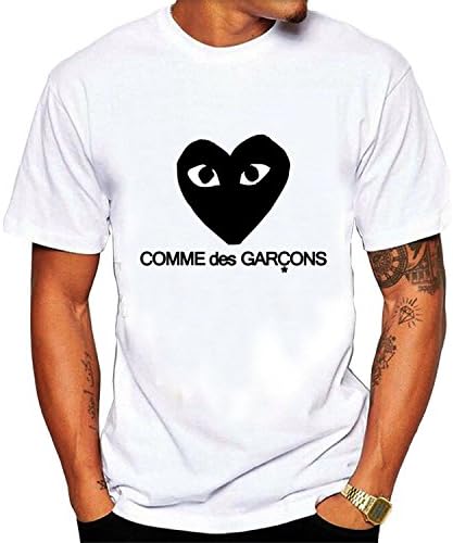 Comme Des Garcons Heart Men custom T Shirts White