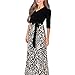 SUNTTON Women's V-Neck 3/4 Sleeves Long Maxi Casual Party Dress with Belt