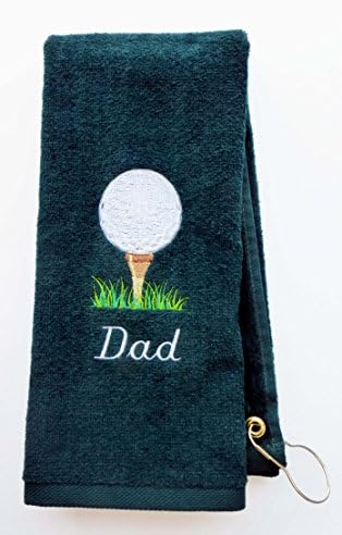 Mana Trading Custom Personalized Embroidered Golf Towel Golf Ball ON TEE