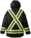 Viking Professional Insulated Journeyman 300D Trilobal Rip-Stop FR Jacket - Waterproof Flame Retardant Hi Vis Jackets for Men, Black - Small