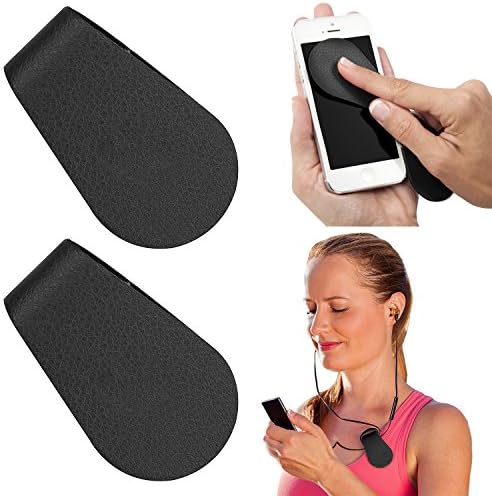 DG Goods (2 Pack) Magnetic Headphones Or Glasses Holder Clip &amp; Lens Cleaner Cord Wrap Workout