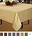 Benson Mills Flow Spillproof Fabric Tablecloth, 60x140, Ivory/Ecru