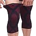 Ultra Flex Knee Braces/Sleeves(1 Pair) Support for Running, Athletics, Jogging, Joint Pain Relief, Arthritis and Injury Recovery, Patella Protection Weightlifting Gym Both Men & Women L-Red
