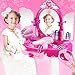 Girls Dressing Table,Kids Vanity Table and Chair Beauty Play Set Princess Make Up Vanity Table with Fashion and Makeup Accessories for Girls