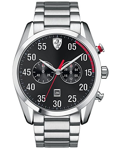 Ferrari Men's 0830176 D 50 Analog Display Quartz Silver Watch