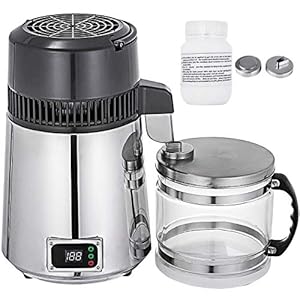 VEVOR Waterdestillator, waterdestilleerders machine roestvrijstalen water destilleerder 220 V, distilleerapparaat, water…