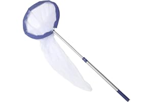 LEAFLYING Butterfly Net Telescopic Students and Adults Insect Net with Telescoping Aluminum Handle Extendable 32" Inch