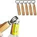 Bartender Bottle Opener for Opening Beer, Cider, Soft Drinks -Wood Handle Handheld (set of 5)
