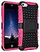 iPod Touch 6 Case,iPod Touch 5 Case, SLMY(TM) Heavy Duty Dual Layer Shockproof / Impact Resistance Hybrid Rugged Cover Case with Built-in Kickstand for Apple iPod Touch 5 6th Generation Hot Pink