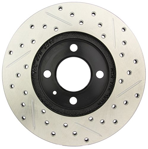 StopTech 127.33023R Sport Drilled/Slotted Brake Rotor (Front Right), 1 Pack