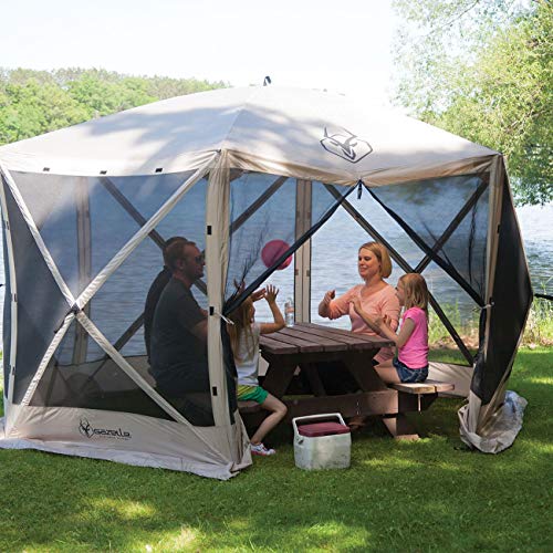 Gazelle G6 8 Person 6 Sided 124" x 124" Portable Canopy Gazebo Screen TentGazelle Wind Panel Accessory for Portable Canopy Gazebo Screen Tents, 3 Pack