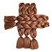 Lady Corner Ombre Braiding Hair 24inch Jumbo Braids High Temperature Fiber Synthetic Hair Extension 5pcs/Lot 100g/pc for Twist Braiding Hair (24inch(Pack of 5), Auburn Brown)