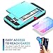 Vofolen Case for Galaxy S5 Case Hybrid Cover Galaxy S5 Wallet Case Shock Absorption Rubber Soft Bumper Armor Anti-Scratch Protective Shell with Slide Card Holder Slot for Samsung Galaxy S5 Light Blue