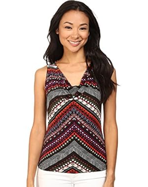 Calvin Klein Women's Aztec Print Cowl Neck Top X-Large Multi